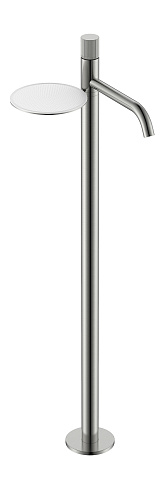 Смеситель Boheme STICK напольный для умыв. Nikel Brush с ручкой LINEA 120-NB.3