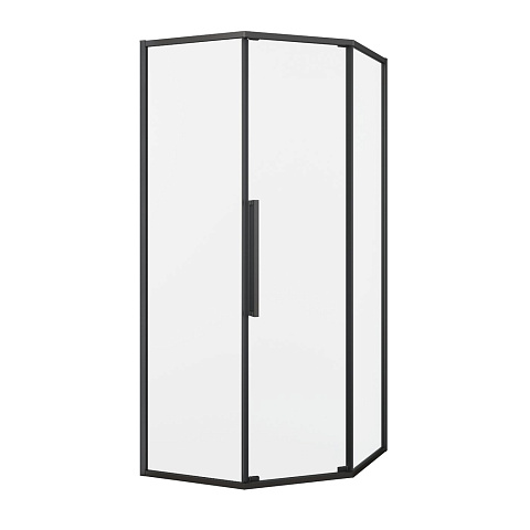 Душевое ограждение Black&White S1150-9090GM Brushed оружейная сталь (900х900х1950)