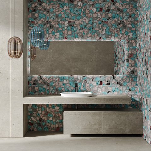 Раковина полувстраиваемая Salini Marea 01 1802201M, S-Stone, матовая поверхность