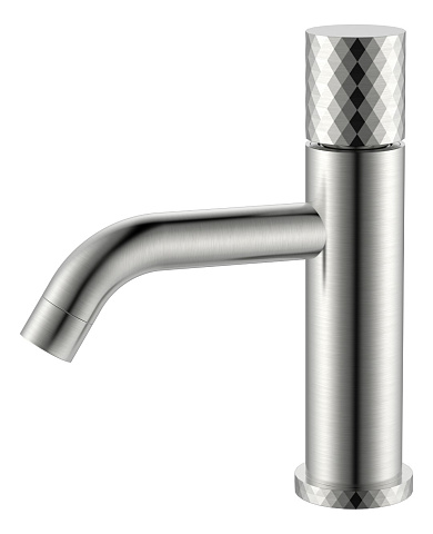 Смеситель Boheme STICK для умыв. низ. Nikel Brush низкий с ручкой DIAMOND 121-NB