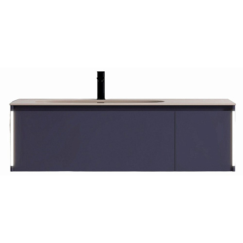 Тумба с раковиной Black&White U945.1200 P14,Unihopper,Corian раковина-столешница/LED light (1200x520x400)