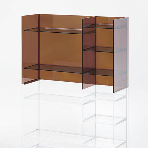 Laufen Kartell Стеллаж, 750х260х530мм, пластик, цвет: янтарь, 3.8933.1.081.000.1