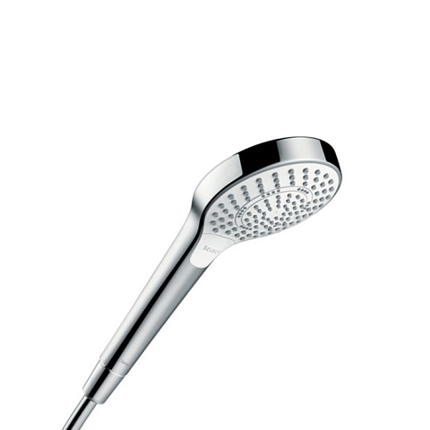 Hansgrohe HG Croma Select S Multi Ручной душ 110 3jet (SoftRain, IntenseRain, массажная), EcoSmart, цвет: белый/хром, 26801400