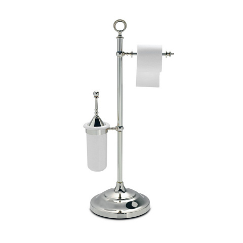 TW collection TW SIG52 Напольная стойка В80*Ш32,3см D=24.5см: бумагодержатель и ерш, цвет: хром, TWSIG52CR