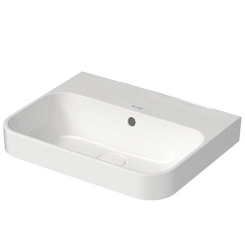 Duravit Happy D.2 Plus Раковина 500х400мм с переливом, без отв под смес, с креплением, выпуск с керам. покрытием цвет белый, 2360500060