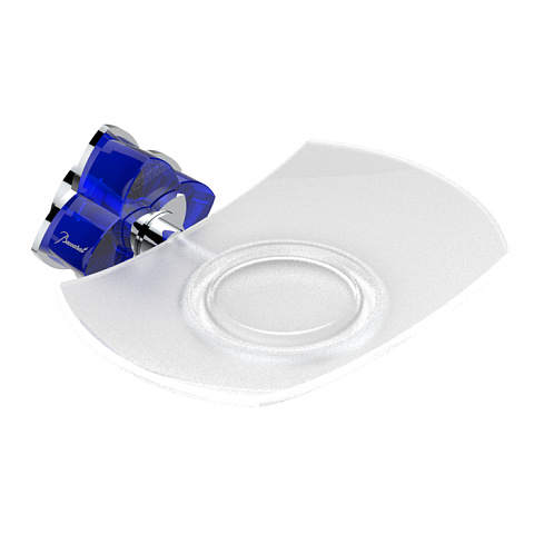 THG PETALE DE CRISTAL BLEU Мыльница стеклянная, подвесная, цвет хром, U6B-A02-500