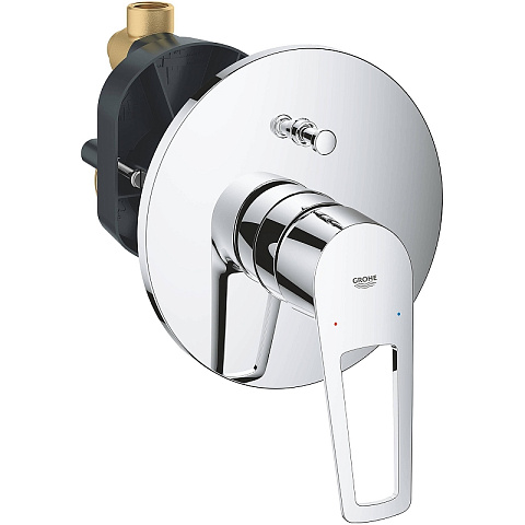 Смеситель для ванны с душем Grohe BauLoop 29081001 встраиваемый, со скрытой частью, хром