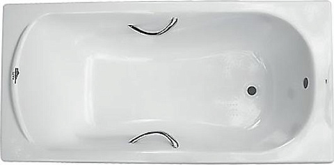 Ванна чугунная Roca Haiti 2327G000R 170x80 с отверстиями для ручек