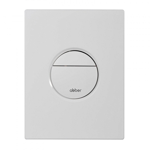Кнопка смыва ABBER AC0126MW пневматическая, белая матовая