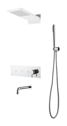 Душевая система с изливом Boheme Fusion Chrome 130-2-CR