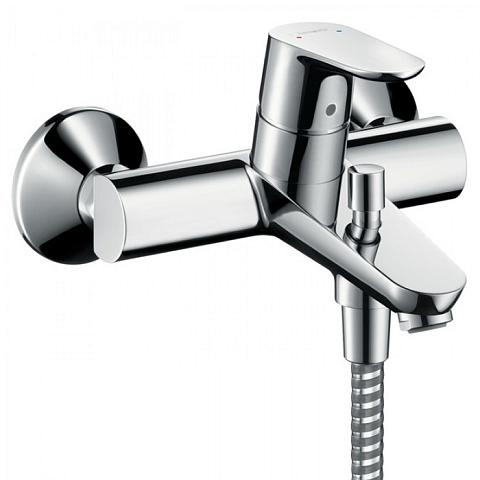 Hansgrohe HG Focus Смеситель для ванны, настенный, излив 180мм, переключатель вакумный, цвет: хром, 31940000