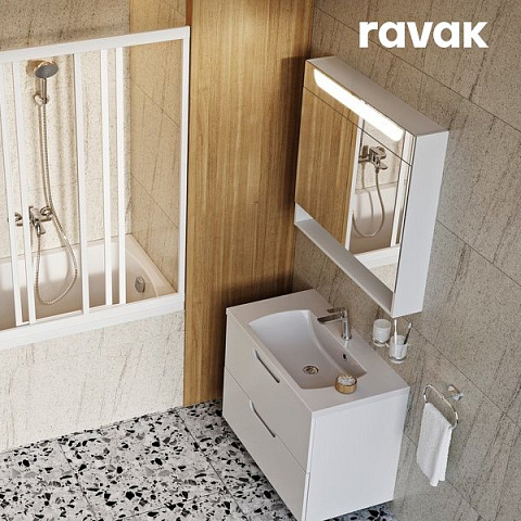Сет-набор мебели RAVAK Classic II 600 белый (зеркало + раковина + тумба)