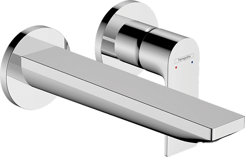 Смеситель Hansgrohe Rebris E для умывальника, однорычажный, настенный, с изливом 20 см, хром 72568000