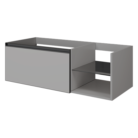 Armadi Art QUATRO 6 120см (80+40) тумба LUNA профиль ANTHRACITE 790-M6-120-L-A