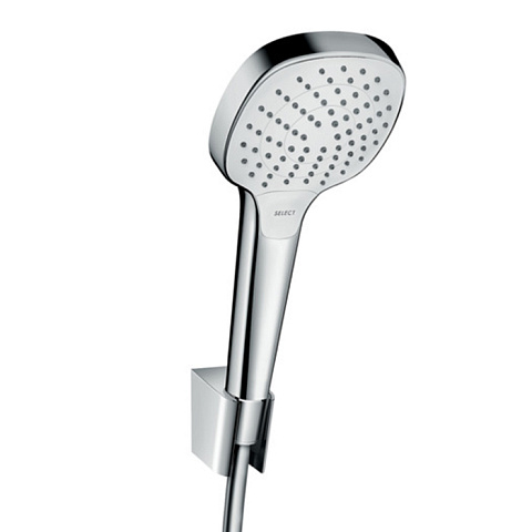 Hansgrohe HG Croma Select E Душевой набор: ручной душ 110, 3jet (Rain, IntenseRain, Turbo Rain), держатель, шланг 1,60м, цвет: белый/хром, 26413400