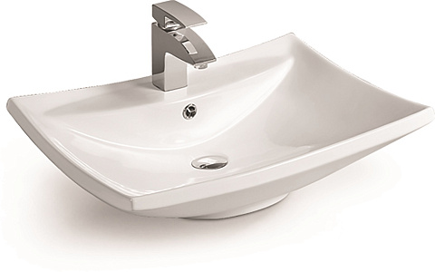 Раковина керамическая (накладная/подвесная) SantiLine SL-1015