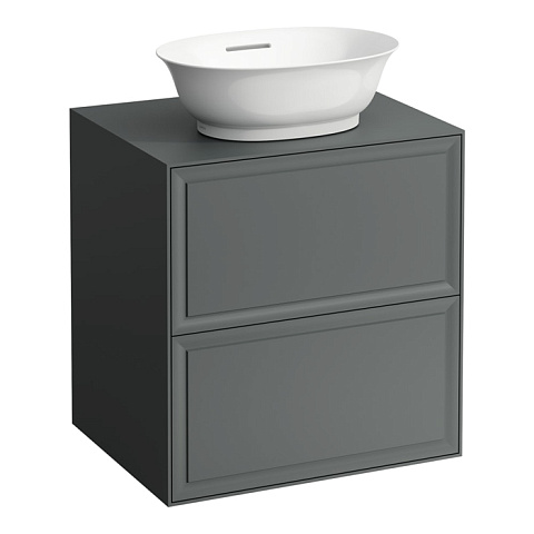 Laufen New Classic База под раковину подвесная, 580х450х600 мм, 2 ящика, цвет серый (для раковины 812852, 812853), 4.0600.2.085.627.1
