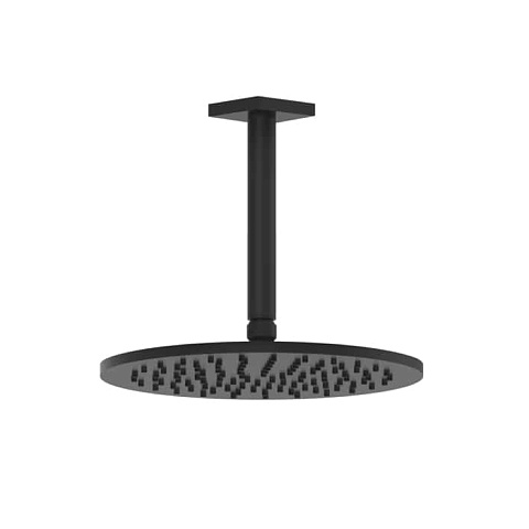 GESSI Rilievo Потолочная душевая головка шарнирная на 1/2",Ø250 мм., цвет: nero XL, 59152#299