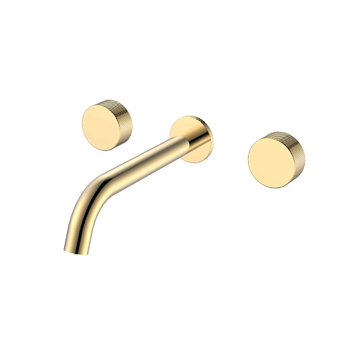 Смеситель из стены Boheme STICK SPIRALE на 3 отв. GOLD 152-2-G.4