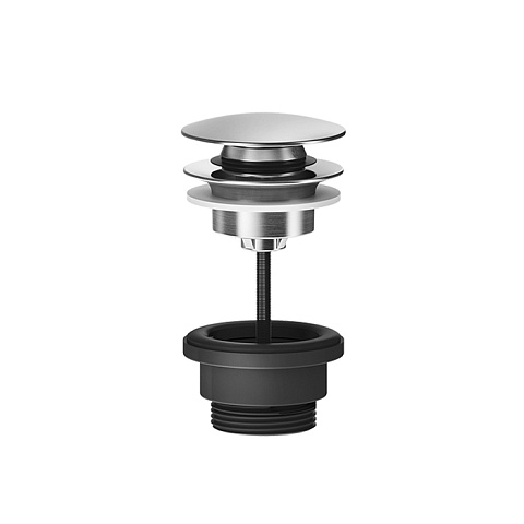 GESSI 316 Донный клапан нажимной “Stop&Go”, для раковин без перелива, цвет Steel Brushed, 54599#239