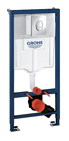 Система инсталляции для унитазов Grohe Rapid SL 38721001 3 в 1 с кнопкой смыва Skate Air, хром