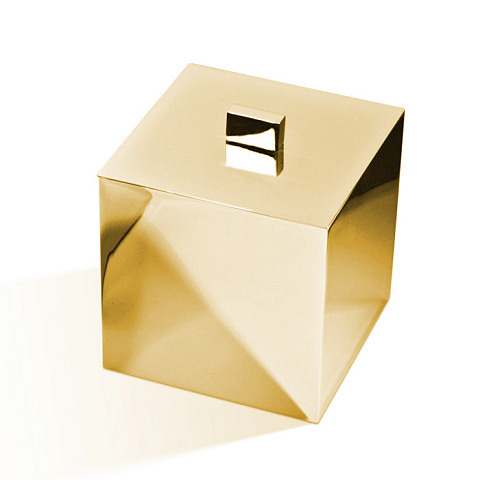Decor Walther Cube DW 3560 Баночка универсальная 13x13x14.5см, с крышкой, цвет: золото, 0846520