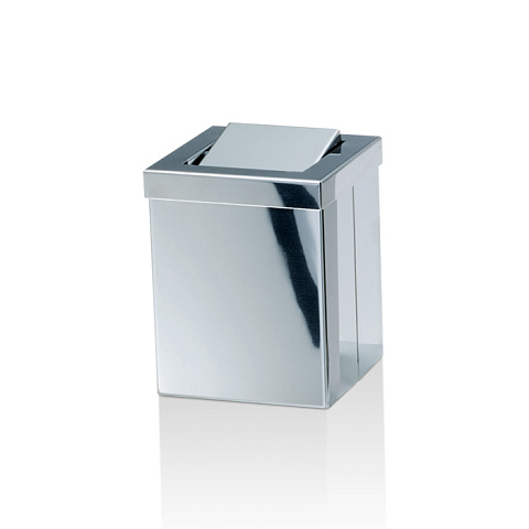 Decor Walther DW 1130 Корзина для бумаги 12x12x15см, с крышкой, цвет: сталь полированная, 0611170