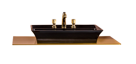 Столешница стекло 100см прямая ЗОЛОТО Armadi Art 853-100-G