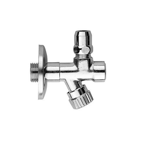 Gattoni Accessori Угловой вентиль с фильтром 1/2"x3/8" без цанговых гаек, цвет хром, 1220/00C0