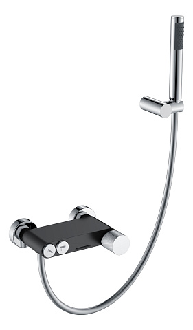 Смеситель Boheme STICK для ванны BLACK TOUCH CHROME 123-BCR.2