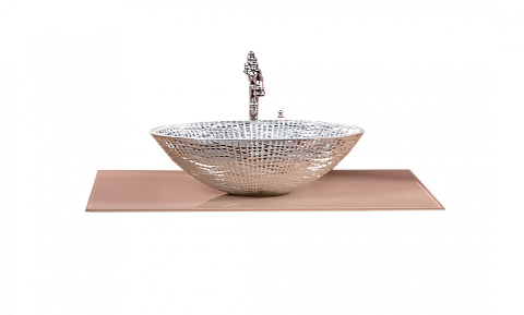 Столешница стекло 80см прямая Armadi Art CAPPUCINO 853-080-CP