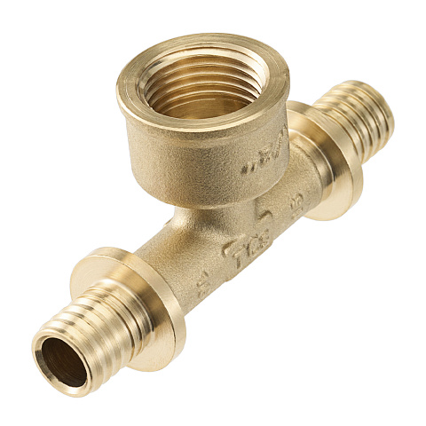 Тройник TECEspring AX 90* с внутренней резьбой, 16 х 1/2" х 16, латунь 769516S