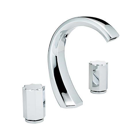 THG NIHAL METAL LISSE Смеситель для раковины на 3 отверстия, с донным клапаном, цвет хром, U2M-A02-151