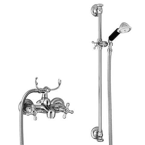 Stella Roma Смеситель для ванны 3267/302/6 со штангой и ручным душем, цвет: хром, RM 02007 CR00