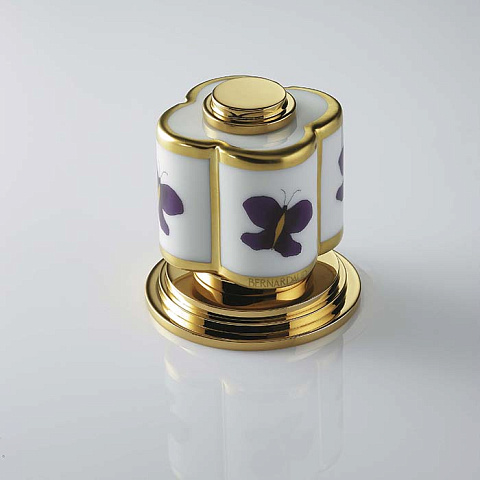 THG CAPUCINE MAUVE DECOR OR Вентиль смесителя для ванны, декор золото/лиловый, цвет полированное золото, A7D-F01-36