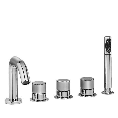 Stella Bamboo Смеситель на борт ванны на 5 отверстий 3256TR308, цвет: хром, BT 02304 CR00