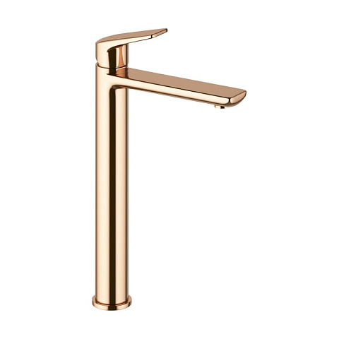 Смеситель для раковины высокий Wellsee ICON! for life 182309000 розовое золото
