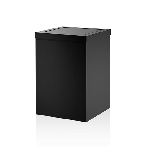 Decor Walther DW 113 Корзина для бумаги 20x20x30см, с крышкой, цвет: черный матовый, 0610160
