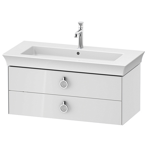 Duravit White Tulip Тумбочка подвесная, 410x984x458 мм, 2 ящика с ручкой, цвет: белый высокоглянцевый, WT435208585