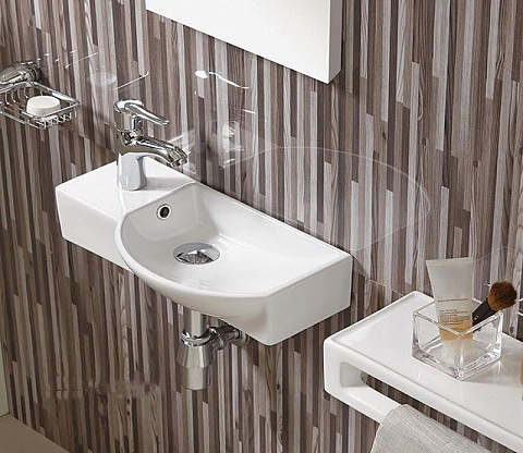 Раковина подвесная CeramaLux 7947BR 450×240 мм, белый