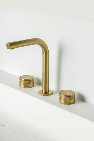 Смеситель на столешницу Boheme PRESTIGE на 3 отв. MAT GOLD 152-MG-PR