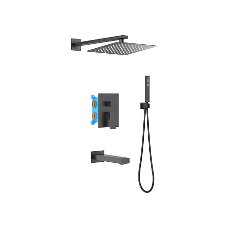 Set 4 в 1 душевой комплект Aquatek Либра AQ1673MB