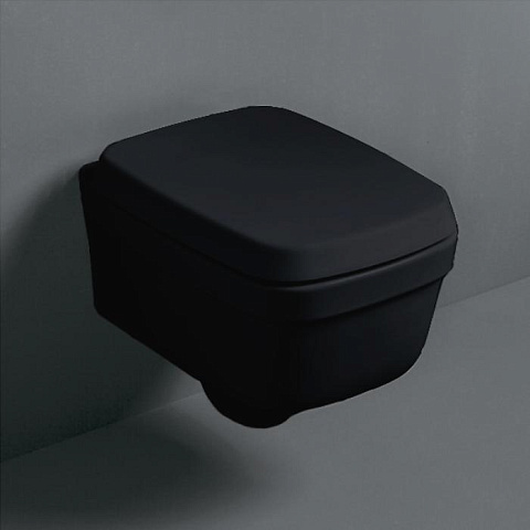 SIMAS Evolution Унитаз подвесной 52х37см, цвет черный (без крепежа F85), EVO18nero