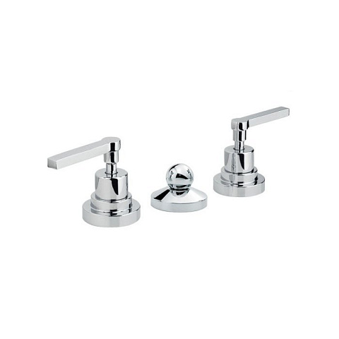 Nicolazzi Mac Kinley 05 Смеситель для биде на 3 отверстия, с 2мя ручками, с душиком, цвет: хром, 2210CR29
