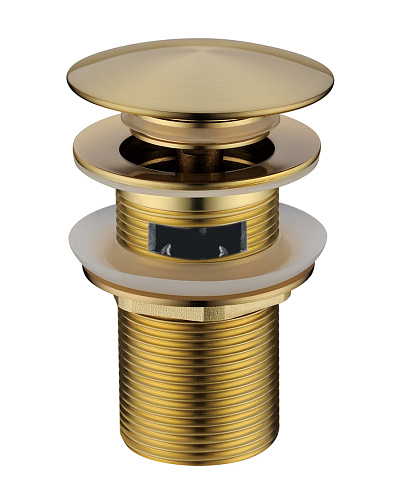 Слив для раковины, автомат(клик-клак) Boheme Matt Gold с переливом 612/2-MG