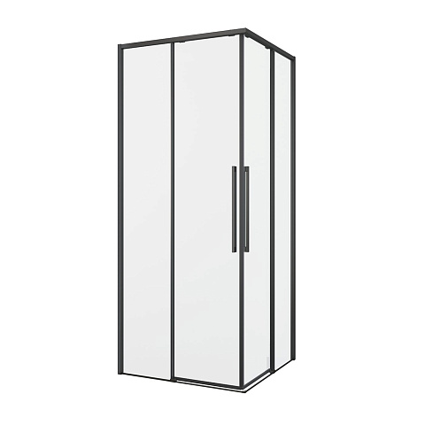Душевое ограждение Black&White S1220-9090GM Brushed оружейная сталь (900х900х1950)