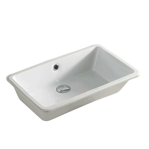 Artceram WASHBASINS GEA Раковина встраиваемая снизу 53х34.5 см, без отв под смеситель,без крепежа ACA001, цвет белый., GEL001 01 00