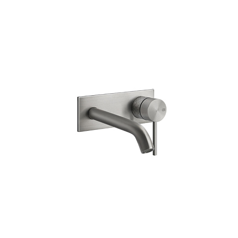 GESSI 316 Встраиваемый смеситель для раковины с изливом 146-116мм (внешняя часть), цвет: steel brushed, 54188#239