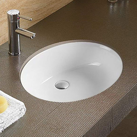 Раковина встраиваемая CeramaLux 540QA 575×385 мм, белый глянцевый