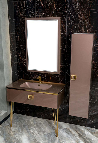 Столешница стекло 80см моноблок Лиловый Boheme 852-080-PU